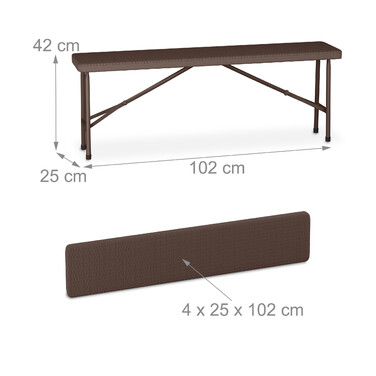 Relaxdays 3-piece Folding Beer Garden Set