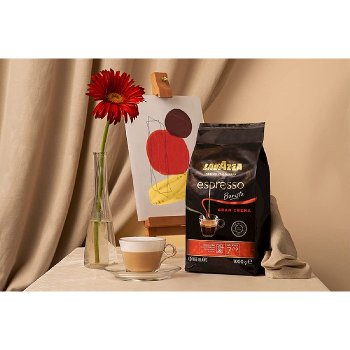 Кава в зернах Lavazza Espresso Barista Gran Crema, інтенсивність 9/10, середній обсмал, 1 кг (набір 2 упаковки)
