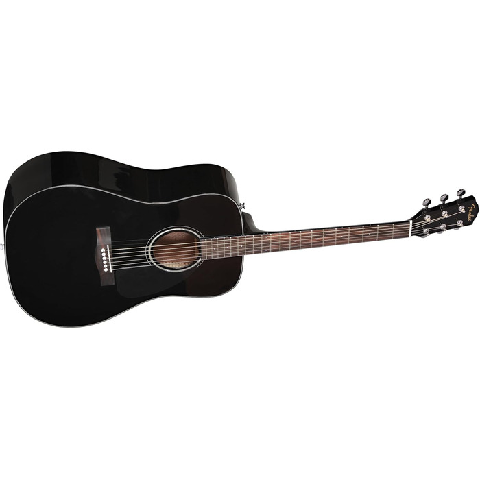 Акустична гітара Fender CD-60 Dreadnought V3 DS, чорний колір, палісандровий гриф, для правшів, з безкоштовними онлайн-уроками Fender Play
