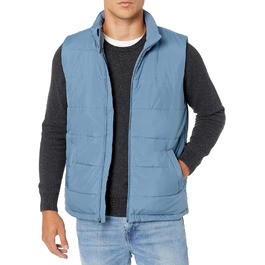 Чоловіча жилетка Amazon Essentials з утеплювачем та флісовою підкладкою (L, світло-блакитна)