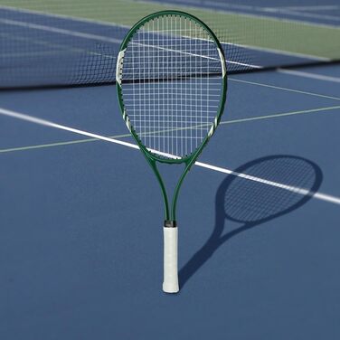 Beginner Tennis Racquet Set for 2 Players - Pre-Strung 27 Inch Adult Racquets with Balls, Overgrips & Carry Bag