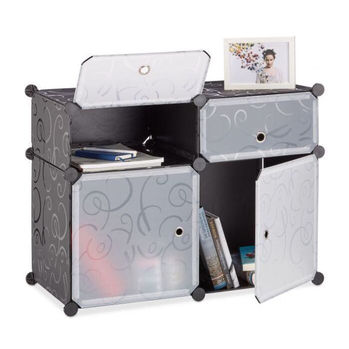 Relaxdays 4-Compartment Shelf System