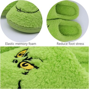 Тапочки Грінча на Новий Рік: зручні, теплі, плюшеві для жінок та чоловіків, 41/42 EU