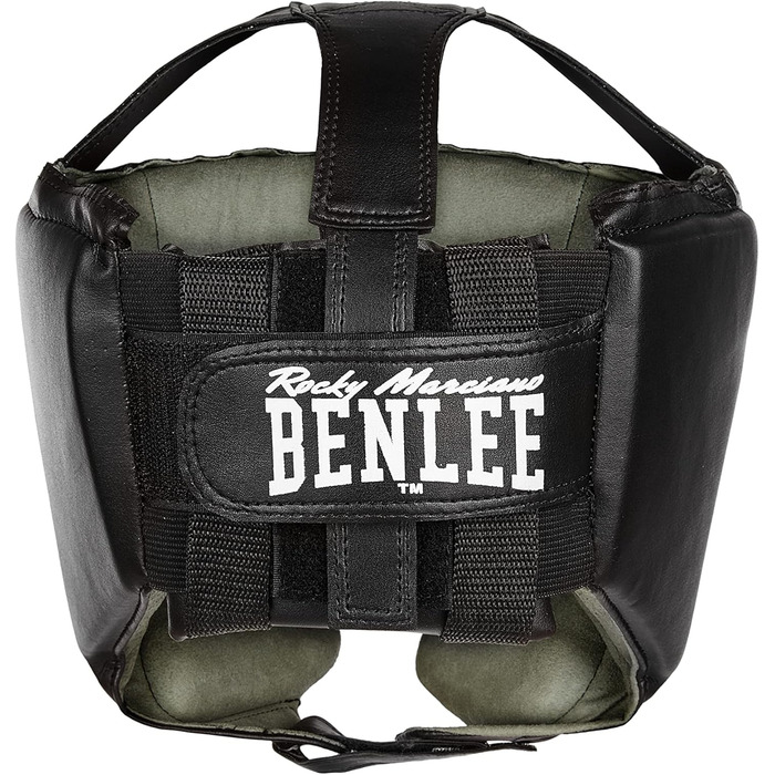 Benlee Mike Faux Leather Headguard (L-XL, Black) - Motorcycle & Boxing Head Protection