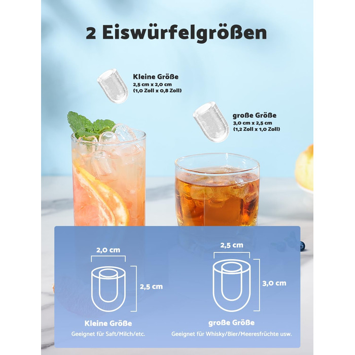 Машина для приготування льоду, 12 кг/24 год, 9 кубиків за 6-8 хв, з обертовим лотком та ручкою, для дому/кухні/кемпінгу, об'єм 1,5 л