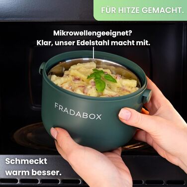 Бенто-бокс 'Elliot' 2400 мл, 3 секції з посудом, преміум нержавіюча сталь, зелений, без BPA, велика ланчбокс для дорослих, для Meal Prep, витримує мікрохвильову піч, не протікає