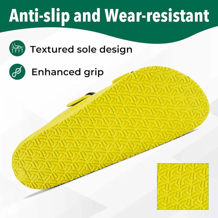 Шльопанці SAGUARO Unisex (жовті, 46 EU) - легкі, еластичні домашні тапочки/сандалі для чоловіків і жінок 36-48 EU