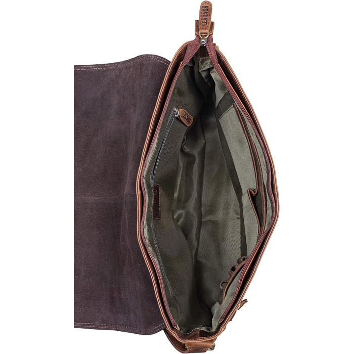 LEABAGS Лaptовна сумка Оксфорд шкіряна чоловіча/жіноча 15 дюймів – Messenger Bag з натуральної шкіри – робоча сумка, сумка через плече 38x31x10 см