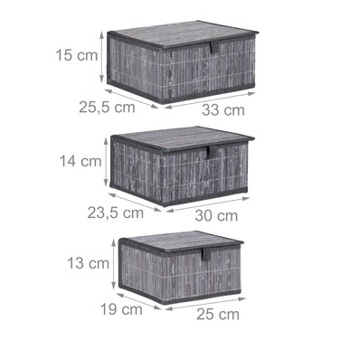 Relaxdays Storage Basket Set of 3