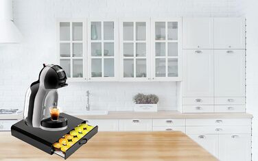 Тримач для капсул кави Exzact, сумісний з Dolce Gusto (32 капсули) – стійка для капсул кави Dolce Gusto, диспенсер/стійка/тримач капсул – 360° обертання та протиковзаюча поверхня (Dolce Gusto x 36)