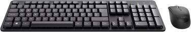 Бездротовий комплект клавіатури та миші Trust Ymo II з QWERTY (німецький), плоскі клавіші, захист від бризок, миша на 800-1600 DPI, USB-приймач, для ПК, комп'ютера, ноутбука, Mac