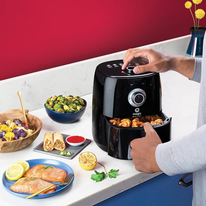 Електрична фритюрниця без олії Magic Bullet MBA021B, 2.5л, 80-200°C, 1300W, чорна