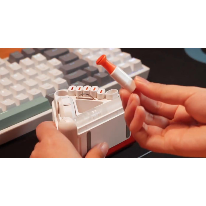 Набір для чищення клавіатури та гаджетів: щітки, інструменти для чищення, підставка для телефону та планшета