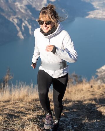 Водостійкий пояс для телефону Waterfly - спортивний пояс-сумочка для бігу, джогінгу, фітнесу (світло-сірий)