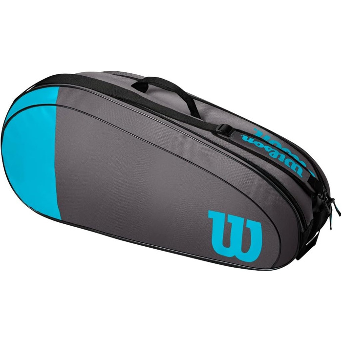 Wilson Tennis Bag 6 Racket Blue/Gray - Large Capacity Tennis Backpack for Players