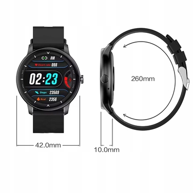 Смарт-годинник Smart-Trend, рожевий, гумовий ремінець, сенсорний екран, водонепроникний