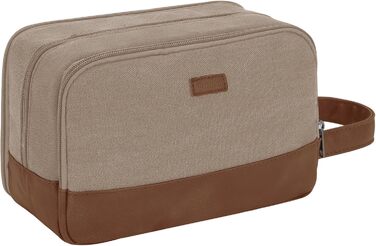 Чоловіча дорожня косметичка WANDF з канвасу, водонепроникна, зелена та світло-хакі