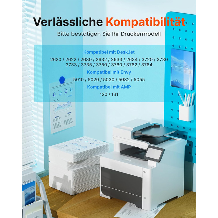 Комплект картриджів HP 304 / 304XL (чорний та кольоровий) для принтерів HP DeskJet 2600, 2620, 3700, 3720, 3750, 3760 та HP Envy 5010, 5020, 5030, 5032 — сумісні