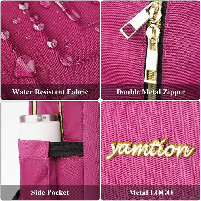 Жіночий рюкзак YAMTION: для школи, роботи, університету. USB-порт, відділення для ноутбука 17.3