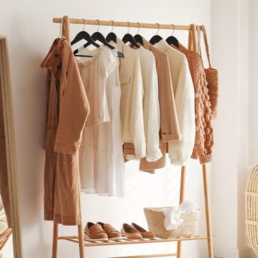 Дерев'яні вішалки для одягу HOUSE DAY, 32 шт., чорні, стабільні, обертаються, ширина 44,5 см, з вирізом, гачки рожевого золота