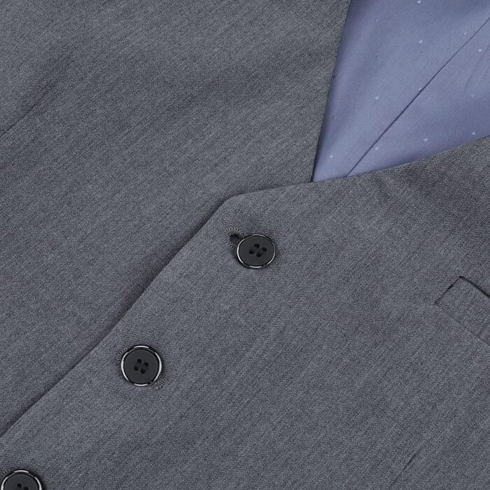 Чоловіча жилетка Allthemen V-подібний виріз, однобортна, Slim Fit, для ділового костюма, Western (XXL, темно-сіра)