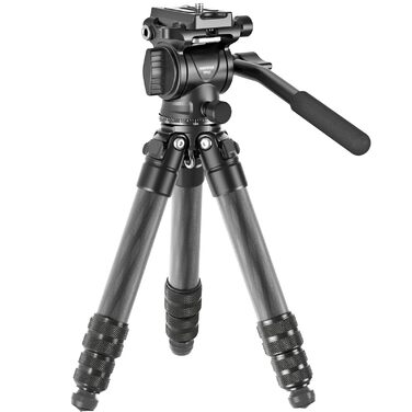 Міні-штатив NEEWER з карбонового волокна (TP10) для DSLR камери, смартфона та відеокамери, з кулястою головою 360°, тримачем для телефону та пультом керування, компактний дорожній штатив