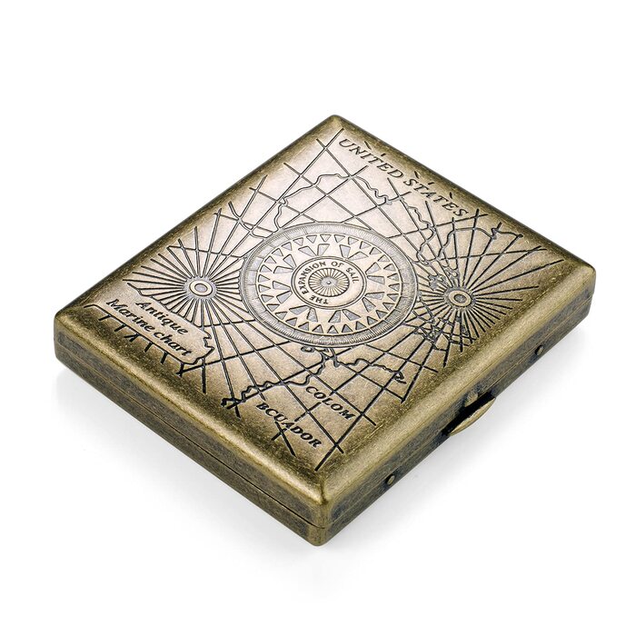 Металеве тютюноприладдя для 20 сигарет: стильний футляр для сигарет для чоловіків та жінок, подарунок