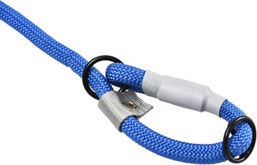 Leine - Training lead for dogs - 2in1 dog collar and leash - Slip lead - Retriever lead with integrated collar (Small/Medium - Color: ) - Length 120 cm, Diameter 1 cm (Groß, Blue)