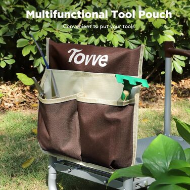 Foldable Garden Kneeler and Seat, Brown