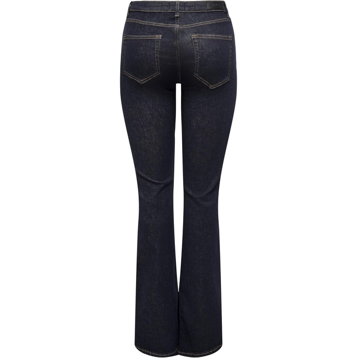 Джинси жіночі кльош ONLBLUSH, середньої посадки, розмір XL/30L, темно-синій денім