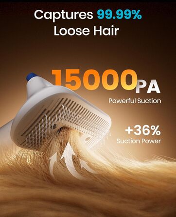 Машинка для стрижки собак Oneisall з пилососом, потужність 12000 Па, видаляє 99.99% шерсті, тиха, для собак та котів, 7 насадок