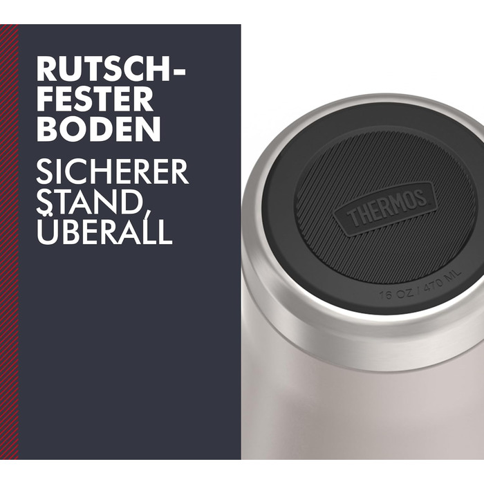 Термос ICON MUG 0,47л, темно-сірий/графітовий матовий, термокружка 0,47л, кавова кружка to go з нержавіючої сталі, ізотермічна кружка, 7 год гаряче / 22 год холодне, придатна для миття в посудомийній машині, абсолютно герметична, без BPA (470 мл, Бежевий 