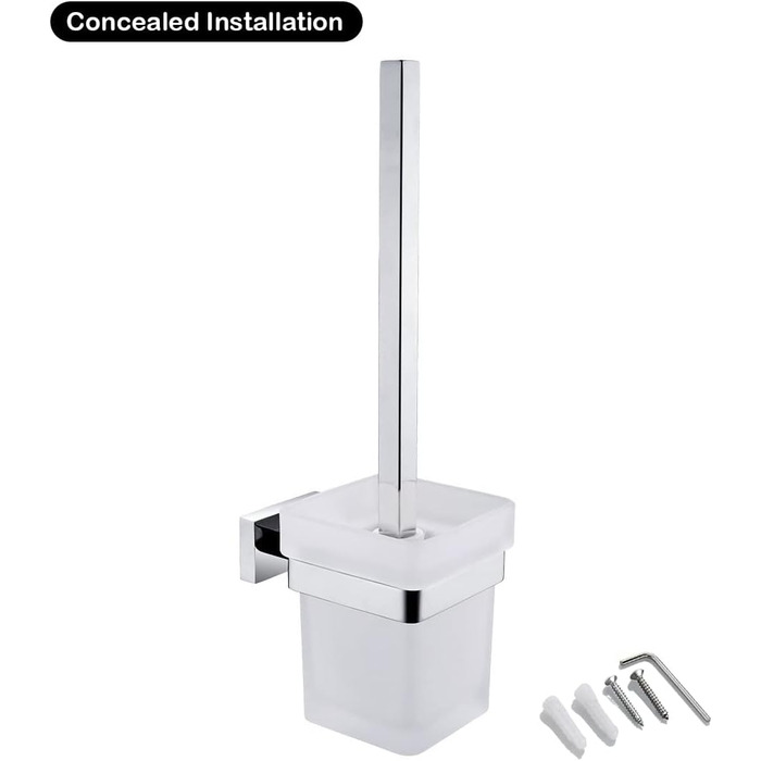 Набір для туалету Klobürste: щітка для унітазу та тримач на стіну, хром, нержавіюча сталь