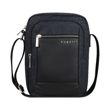 Чоловіча сумка Bugatti Sera на плечі, месенджер з відділенням для планшета, антрацит, S