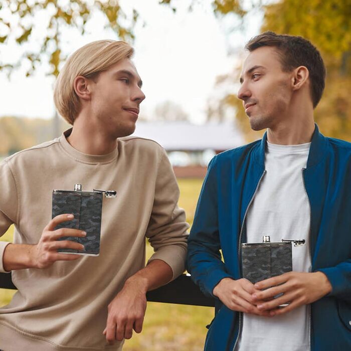 Набір фляга 260 мл з нержавіючої сталі для віскі, міні-фляга, подарунок (зелений, чорний)