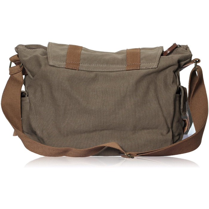 Сумка для фотоапарата DSLR з м'якою вставкою, Canvas Messenger Bag у вінтажному стилі, 34x13x27 см, Оливково-зелена
