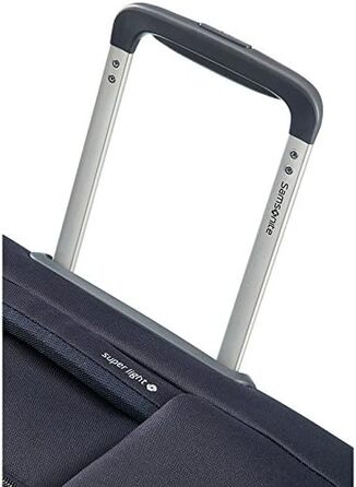 Валіза Samsonite Base Boost Spinner M, розширювана, 66 см, 67,5/73,5 л, чорна/синя, дорожня валіза на колесах