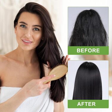 Набір гребінців з бамбука (3 шт.) - для чоловіків, жінок та дітей, для густого та ламкого волосся