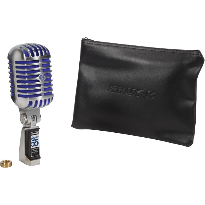 Мікрофон Shure Super 55 Deluxe - вінтажний динамічний суперкардіоїдний мікрофон, легендарний вигляд, класичний звук, міцний литий корпус
