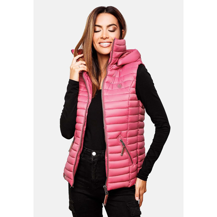 Жіноча перехідна куртка Navahoo Shadaa з відстібаною капюшоном та стеганою жилеткою, XS-3X (XL, Полуниця)