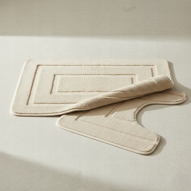 Килимок для ванної кімнати SmartHome бежевий, 50x80 см, з антиковзаючим покриттям