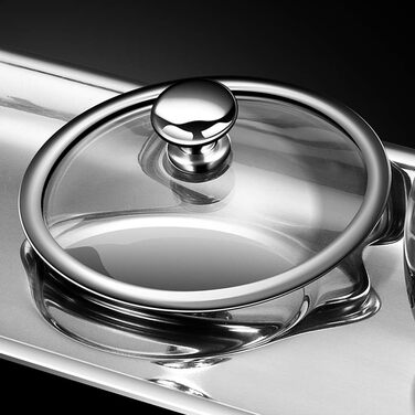 Набір для цукру, солі та перцю з нержавіючої сталі, з кришкою та ложкою | Zuckerdose