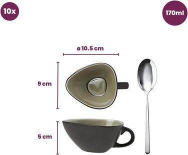 Cosy & Trendy Streetfood Saucers 170 ml - 10 Pieces
