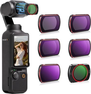 Набір фільтрів STARTRC для DJI Osmo Pocket 3 Creator Combo: CPL, ND 8, ND 16, ND 32, ND 64, ND256 (магнітні, версія з алюмінію)