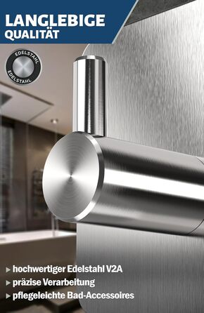 Набір гачків самоклеючих, 4 шт, нержавіюча сталь, для ванної кімнати, кухні, з водонепроникними клейкими подушечками