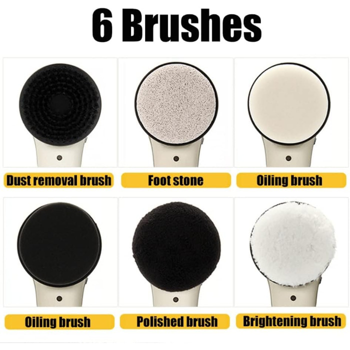Electric Shoe Polishing Set, Electric Shoe Polisher, USB Rechargeable Electric Shoe Brush Portable Multifunctional Leather Shoe Polisher for Leather Shoes, Leather Handbag, Leather Sofa