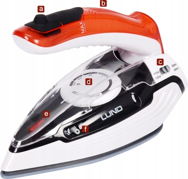 Дорожня праска 1100 Вт, складана, з керамічною підошвою та 3 режимами прасування