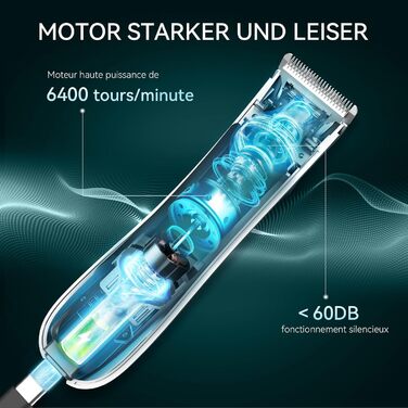 Електричний тример для тіла чоловічий Kensen з LED-підсвічуванням, водонепроникний IPX7, 100 хвилин роботи, зелений