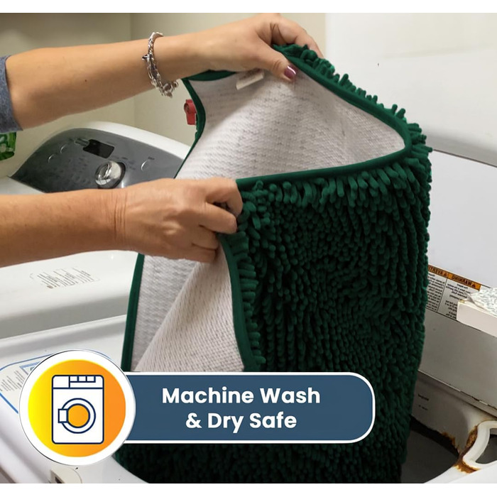 Килимок для дому Muddy Mat® | Супервбираючий, швидковисихаючий, з мікрофібри, з нековзким покриттям, 19'x30' (91x152 см), темно-зелений