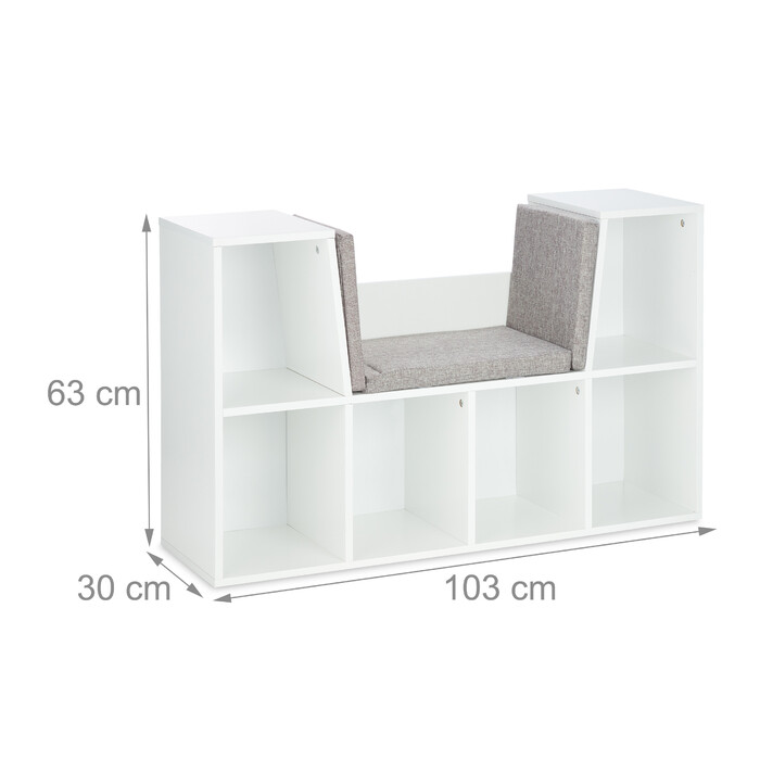 Relaxdays Bookshelf with Cushion